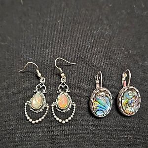 Two Pair Silver Earrings
